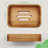 Custom Factory Direct Wholesale Bathroom Wooden Bamboo Natural Soap Dish Holder Wood Storage Soap Box Container