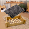 Indoor Cat Bed Natural Wooden Cat Sleeping Bed with Soft Pad Floor Stand Hammock Sofa Luxury Gift for Pet Lovers