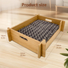 Indoor Cat Bed Natural Wooden Cat Sleeping Bed with Soft Pad Floor Stand Hammock Sofa Luxury Gift for Pet Lovers