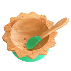 Hot Sells Children's Tableware Made of Bamboo Silicone Tableware Silicone Baby Feeding Set