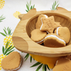 Bamboo Baby Bowl Cow Shape Feeding Bowl with Silicone Suction Plate Bamboo Fiber Bowl