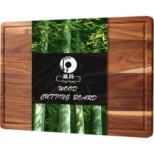 Large Heavy Duty Acacia Wood Cutting Board for Kitchen with Juice Groove