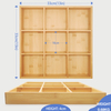 Wholesale Degradable Divided Lattice Wood Nut Tray Household Snacks Candy Tray Bamboo Dry Fruit Tray Storage Box