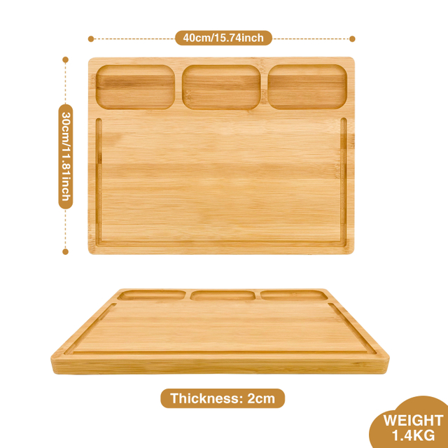 Extra Large Laser Engraved Bamboo Chopping Block with Juice Grooves Dishwasher Safe Totally Natural Organic Material