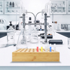 Laboratory test Glass Tube Coffee Beans Flower Tea Display Rack Holder Bamboo Wooden test Tube Spice Rack