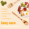 Custom Eco-Friendly Holiday Kitchen Utensils Original Bamboo Laser Logo 6-Piece Flatware Set with Spoon and Spatula