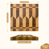 Wholesale Creative and Fashionable Square Solid Wood Splicing Cutting Board Can Be Used for Vegetables and Meat