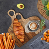 Kitchen Acacia Wood Cutting Boards Beech Chopping Board Wooden Couple Cutting Board with Handle