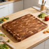 Luxury Flexible Large End Grain Black Walnut Cutting Board for Kitchen With Juice Groove