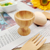 Eco-Friendly Bamboo Egg Cup & Holder Stylish Wooden Egg Racks for Home Kitchen Use Hand Wash Only 5x5x5.5cm
