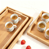 Bamboo Tray Rectangular Tea Tray Solid Wood Household Kung Fu Tea Set Water Cup Tray