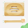 Natural Bamboo Wood Eco-Friendly Durable Modern Stand Soap Dish Holder Bathroom Soap Tray Shower Holder