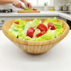 High Quality Factory Wholesale Custom Wooden Disposable Eco-Friendly Large Serving Antique Natural Bamboo Salad Bowl Food Fruit