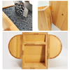 Hot Selling Kitchen Counter Top Bamboo Wood Universal Bristle Insert Knife Storage Organizer Block Stand Holder