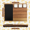 High Quality Acacia Wood Cutting Board Set Large Wooden Charcuterie Cheese Board Utensil Set 3 Ceramic Dishes Bamboo Material