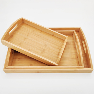 Bamboo Wooden Rectangular Tea Tray Solid Wood Tray Trays Hotel Bamboo Dinner Plate
