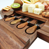 Luxury Wood Cheese Board and Knife Set Bamboo Cheese Board Large Wood Cheese Board