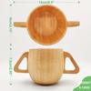 Factory Wholesale Bamboo Fiber Children's Double Ear Cup Eco-Friendly Reusable Baby Drink Cup