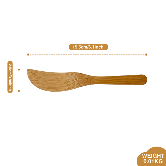 Multi-Functional Wooden Bamboo Butter and Jam Spreader for Sandwiches and Kitchen Baking Pastry Tools