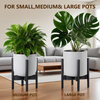 Adjustable Wooden Plant Stand for 8.5 to 12.2 Inch Pots, Suitable for Indoor and Outdoor Corners
