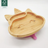 Bamboo Plate and Silicone Suction Bowl Set Kids Dining Baby Plate with Unique Bamboo and Silicone Material