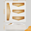 4 Compartments Square Bamboo Wood Food Storage Bag Organizer Box with Ziplock Dispenser for Kitchen Drawer