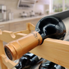 3 Tier Bamboo Water Bottle Storage Organizer, Wooden Stackable Wine Storage Rack Shelf Bamboo Wine Rack