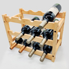 3 Tier Bamboo Water Bottle Storage Organizer, Wooden Stackable Wine Storage Rack Shelf Bamboo Wine Rack