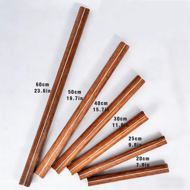 Wooden Non-Stick Decorative Sapele Wood French Rolling Pins for Baking Pie Crust Cookie Pastry Pizza Dough