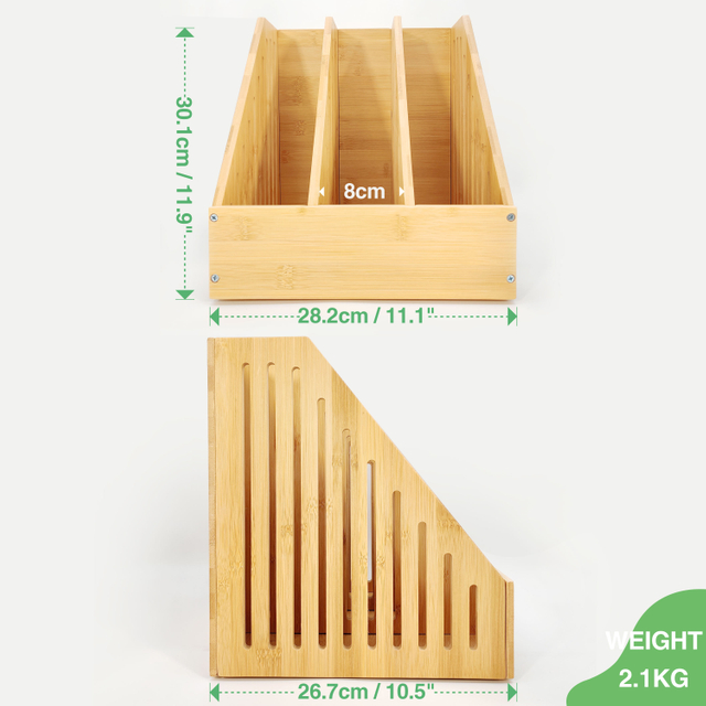2026 Bamboo Magazine File Holder Organizer 3 Compartments DIN A4 Format Office Desk Magazine File Organizers