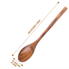 Food Grade Long Handle Salad Spoon, Handcrafted Wooden Cooking Spoon for Home, Restaurant, Bar