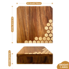 YCZM Honeycomb Decorative Design Eco-Friendly Stocked 5-Piece Storage US Black Walnut Hard Maple Kitchen Knife Holder Customized