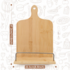 Bamboo Wood Adjustable Reading Rest Tablet Chef Home Learning Foldable Cooking Bookshelf Page Fixed Kitchen Bookend Rack