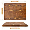 Acacia Wood Cutting Board, Edge Grain Chopping Board with Juice Groove, Reversible and Knife Friendly, for Entertaining, Kitchen