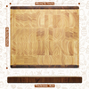 Rubber Wooden Cutting Board End Grain Cutting Board, Butcher Block, Chopping Board - Reversible Multipurpose