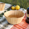 Japan-Style Silicone Salad Soup Bowl Set Sustainable Wooden Bamboo Dinnerware with European Design Style