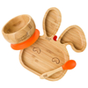 YCZM Baby Plate Bamboo Baby Plate Children's Tableware Rabbit Dish Bamboo Plate