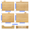 Bamboo Cutting Board Set with Holder 4pcs Bamboo Chopping Boards with Rack