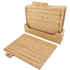 Bamboo Cutting Board Set with Holder 4pcs Bamboo Chopping Boards with Rack