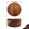 Custom Logo Natural Acacia Wood Seasoning Spice and Salt Box Cellar with Spoon