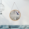 Bamboo Frame Glass Mirror Eco-Friendly Durable Contemporary Design for Bedroom and Bathroom Hanging Decor
