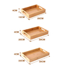 Bamboo Tray Rectangular Tea Tray Solid Wood Household Kung Fu Tea Set Water Cup Tray