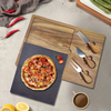 Bestselling Premium Acacia Wood Steak and Cheese Board Set with Laser Logo Includes Chopping Tool and Knife