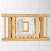 Bamboo Solid Surface Shower Bench Bathroom Accessories Shower Bench Chair Wood Shower Seat Bath Stool