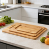 Wholesale 3-Piece Reversible Wood Cutting Chopping and Serving Board Cook Block Set for Kitchen Use Made From Bamboo Wooden