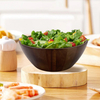 Classic Polished Round Acacia Wood Eco-Friendly YCZM Brand Stocked Serving Bowl for Kitchen & Home Use Salad & Party Decor