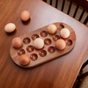 Factory Custom High Acacia Wood Storage Box Holder Eighteen-Piece Wooden Egg Tray for Home Use for Refrigerator Stirring