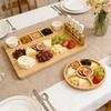 Unique Natural Christmas Holiday Gift Knife Ceramic Dish Serving Tray Bamboo Cutting Cheese Board Chacuterie Board Cheese Tools