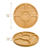 Small Fresh Dinner Plate Tray Eco-friendly Polished Bamboo for Snack Cake Serving New Round Bamboo Design for Household