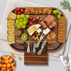 Top Selling Premium Sliding Cheese Board with 4-piece Cheese Knife Tool Set for Festive Party Christmas Decoration Food Platters